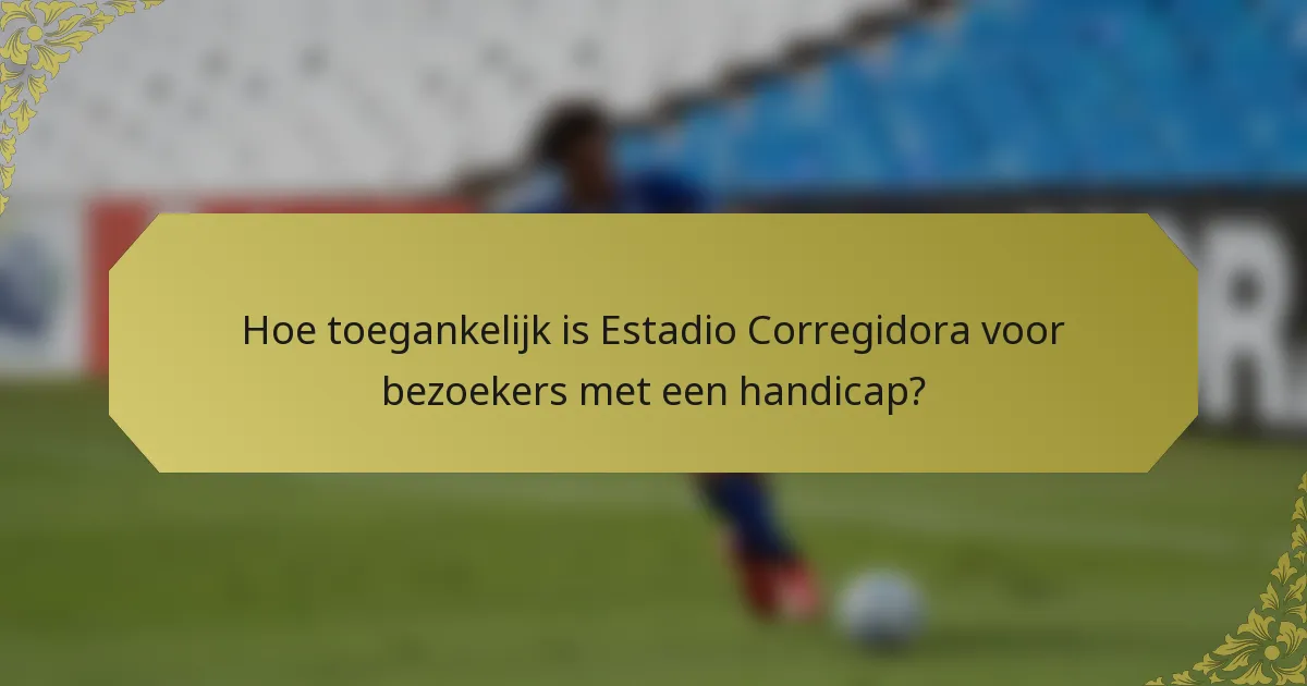 Hoe toegankelijk is Estadio Corregidora voor bezoekers met een handicap?
