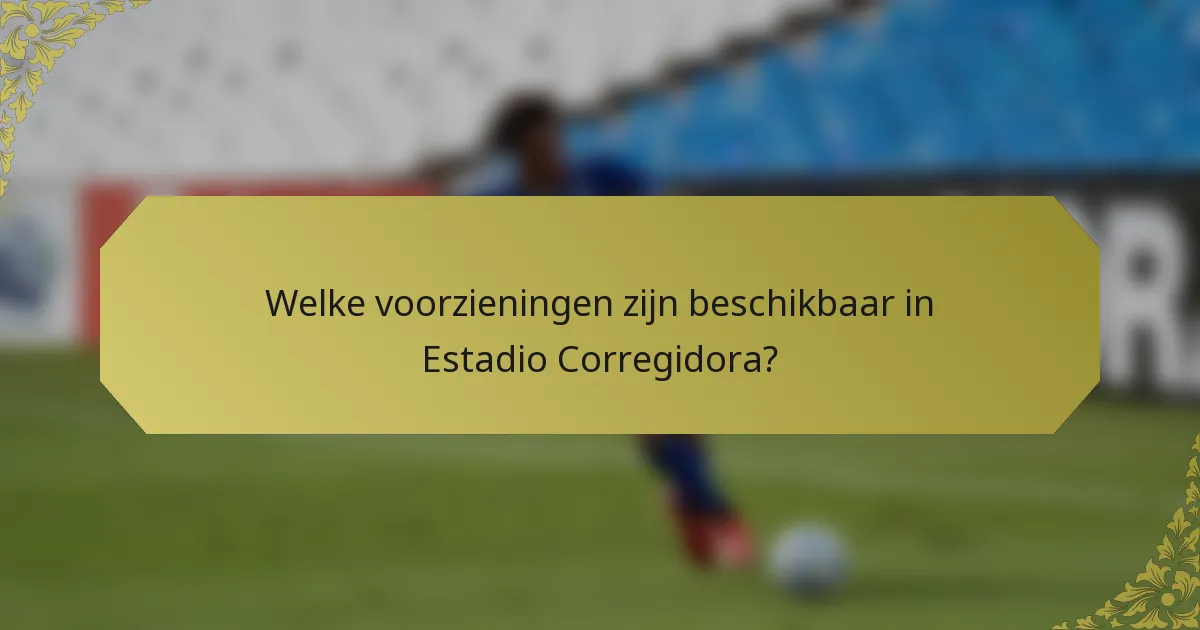 Welke voorzieningen zijn beschikbaar in Estadio Corregidora?